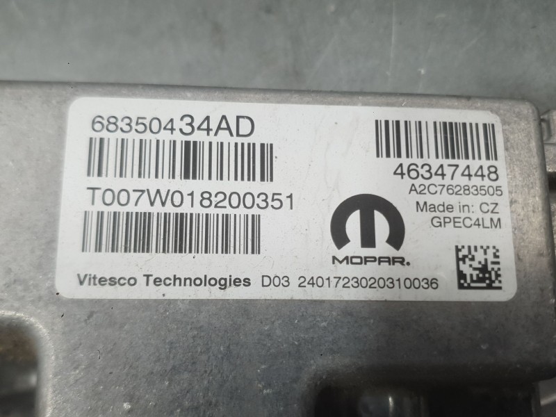 Recambio de centralita motor uce para jeep compass (mp, m6, mv, m7) 1.3 referencia OEM IAM   