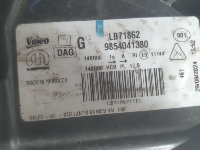 Recambio de faro izquierdo para fiat doblo furgón/monospace (510_, 511_) bluehdi 100 referencia OEM IAM   