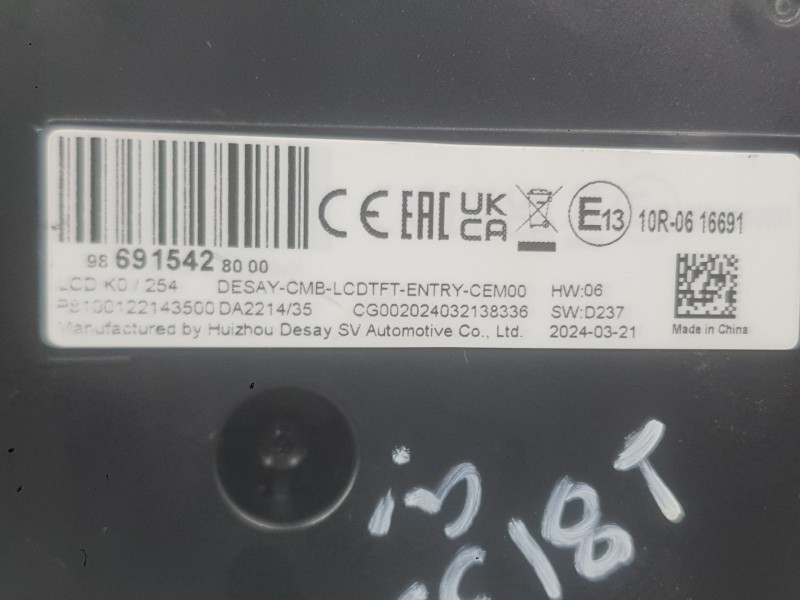 Recambio de cuadro instrumentos para fiat doblo furgón/monospace (510_, 511_) bluehdi 100 referencia OEM IAM   