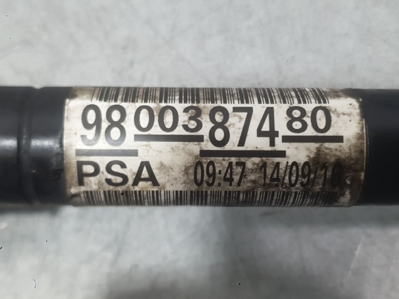 Recambio de transmision delantera derecha para peugeot 2008 i (cu_) 1.6 bluehdi 100 referencia OEM IAM 9800387480  