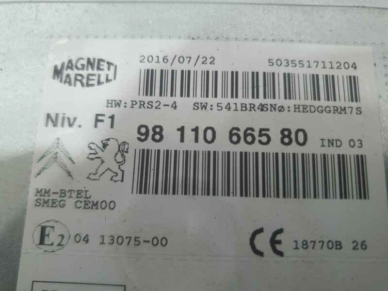 Recambio de sistema audio / radio para peugeot 2008 i (cu_) 1.6 bluehdi 100 referencia OEM IAM   