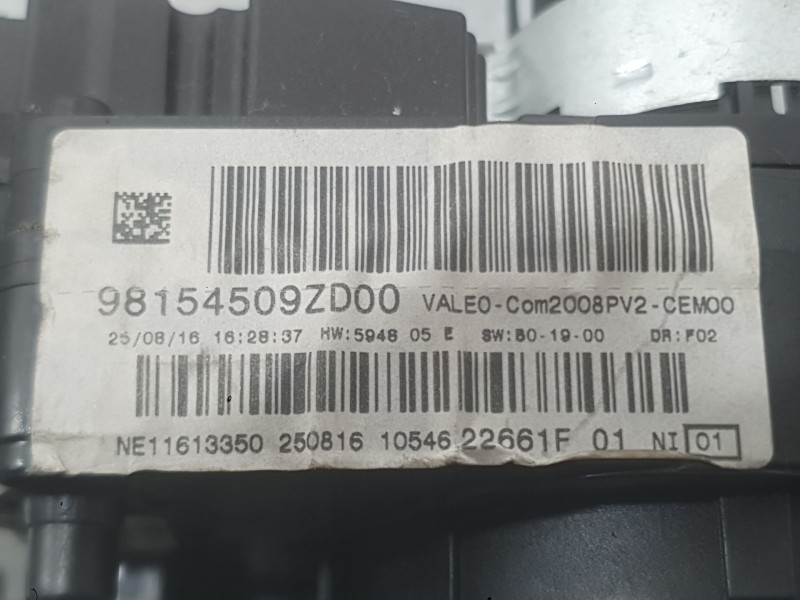 Recambio de mando luces y limpia para peugeot 2008 i (cu_) 1.6 bluehdi 100 referencia OEM IAM 98154507ZD  