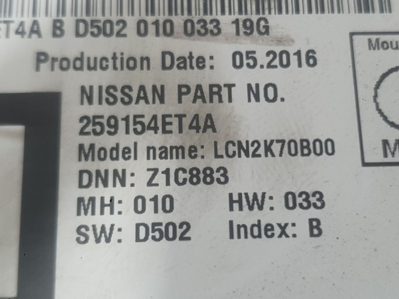 Recambio de sistema navegacion gps para nissan qashqai ii (j11, j11_) 1.2 dig-t referencia OEM IAM   