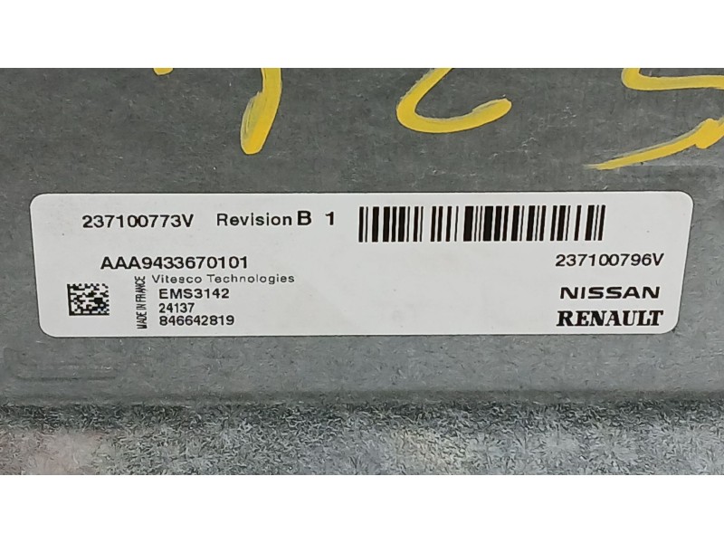 Recambio de centralita motor uce para dacia sandero iii 1.0 tce 90 eco-g referencia OEM IAM 237100795V  