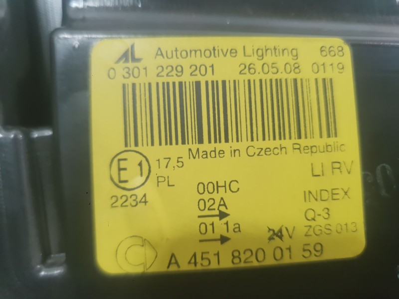Recambio de faro izquierdo para smart fortwo coupé (451) 1.0 (451.331, 451.380) referencia OEM IAM A4518200159  