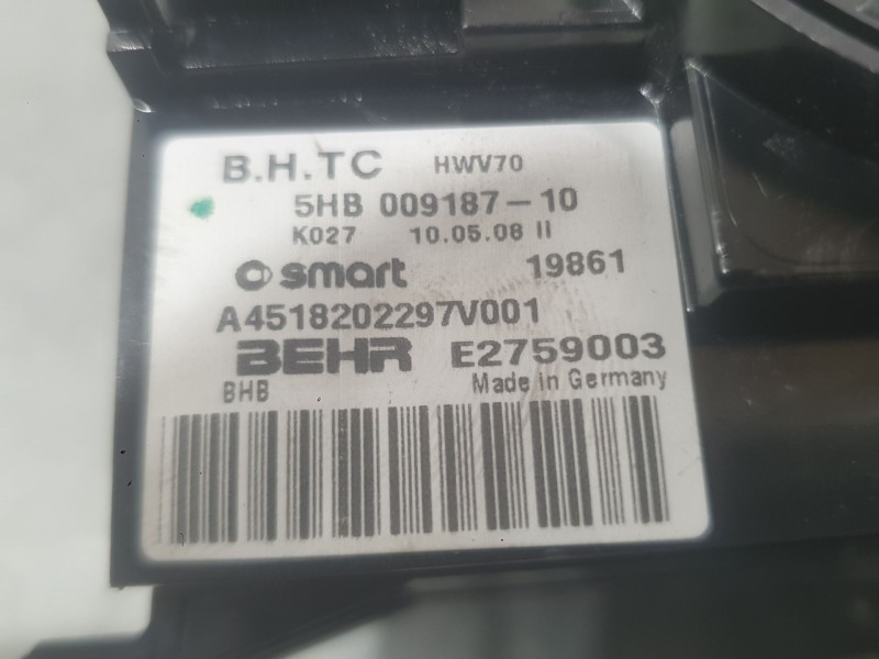 Recambio de mando calefaccion / aire acondicionado para smart fortwo coupé (451) 1.0 (451.331, 451.380) referencia OEM IAM   