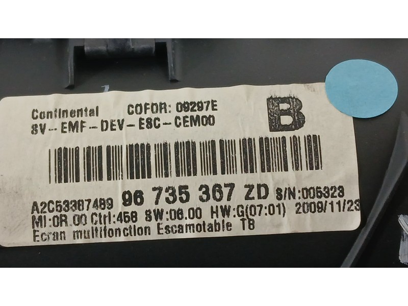 Recambio de sistema navegacion gps para peugeot 3008 i monospace (0u_) 1.6 hdi referencia OEM IAM   