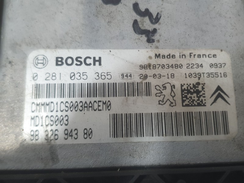 Recambio de centralita motor uce para citroën berlingo (er_, ec_) 1.5 bluehdi 100 referencia OEM IAM   