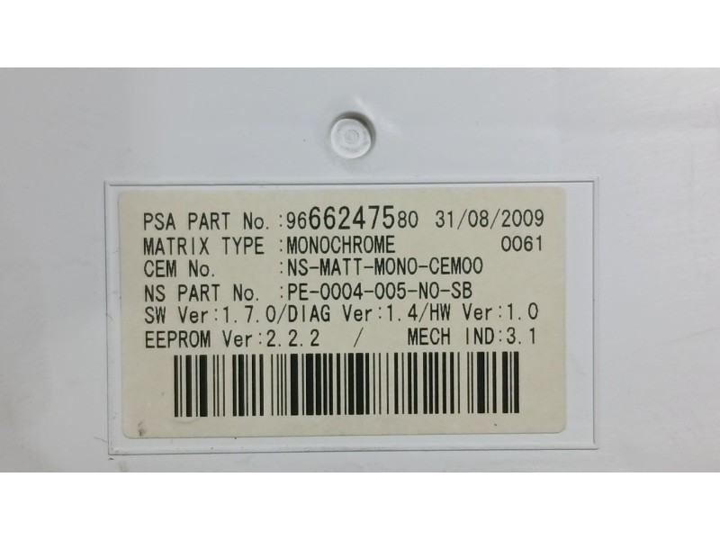 Recambio de cuadro instrumentos para peugeot 3008 i monospace (0u_) 1.6 hdi referencia OEM IAM 9805170680  