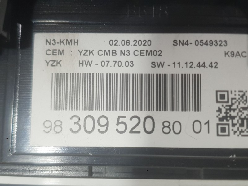 Recambio de cuadro instrumentos para citroën berlingo (er_, ec_) 1.5 bluehdi 100 referencia OEM IAM 9838092180  