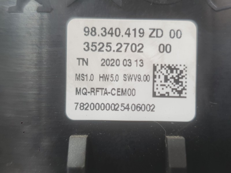 Recambio de mando climatizador para citroën berlingo (er_, ec_) 1.5 bluehdi 100 referencia OEM IAM 98075402ZD  
