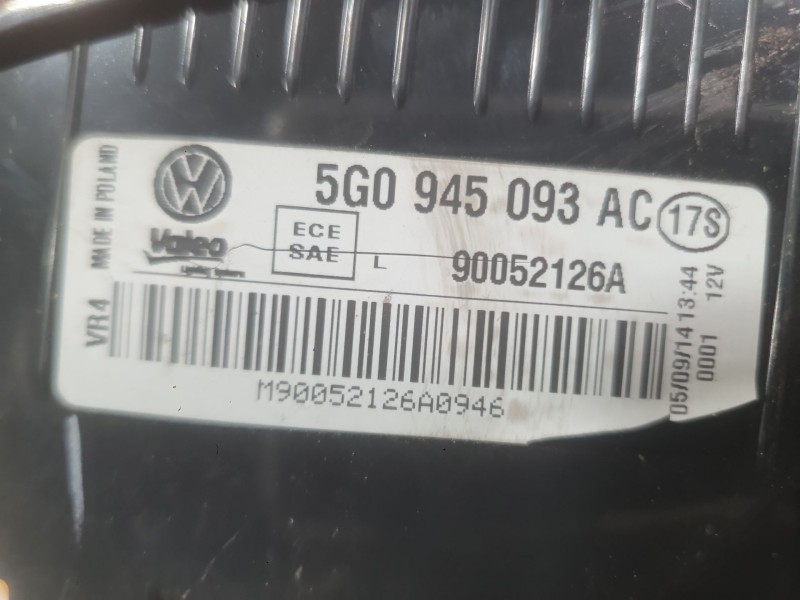 Recambio de piloto trasero izquierdo interior para volkswagen golf vii (5g1, bq1, be1, be2) 1.4 tsi referencia OEM IAM 5G0945093