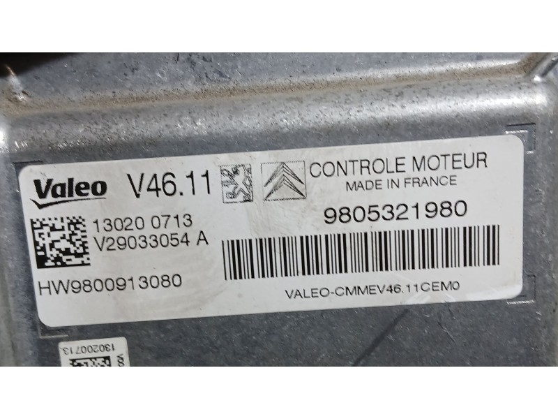 Recambio de centralita motor uce para citroën c-elysee (dd_) 1.2 vti 72 (ddhmy0) referencia OEM IAM 1609335980  