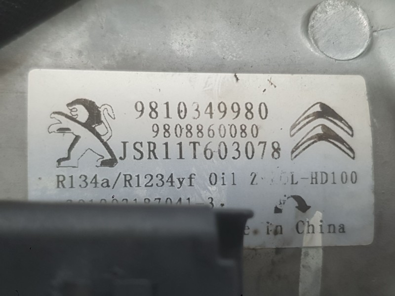 Recambio de compresor aire acondicionado para citroën c3 iii (sx) 1.2 vti 82 referencia OEM IAM 9810349980  