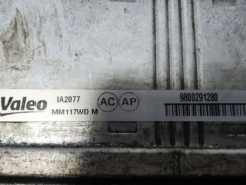 Recambio de intercooler para citroën berlingo cuadro 1.6 blue-hdi fap referencia OEM IAM 9800291280 MM117WDM VALEO