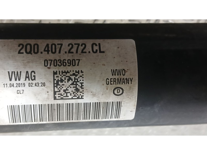 Recambio de transmision delantera derecha para seat arona (kj7, kjp) 1.0 tsi referencia OEM IAM 2Q0407272N  