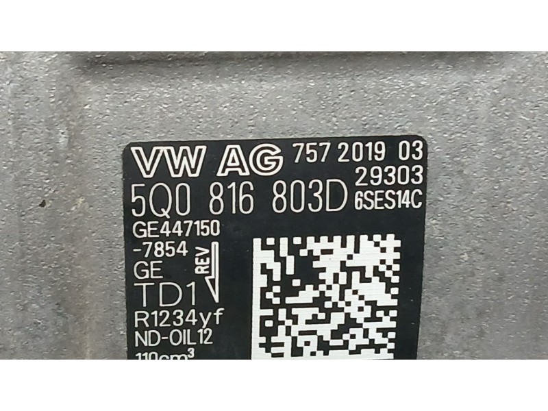 Recambio de compresor aire acondicionado para seat arona (kj7, kjp) 1.0 tsi referencia OEM IAM 3Q0816803D  