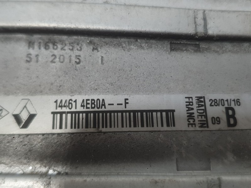 Recambio de intercooler para renault megane iv hatchback (b9a/m/n_) 1.6 dci 130 (b9a4) referencia OEM IAM 144614EB1B  
