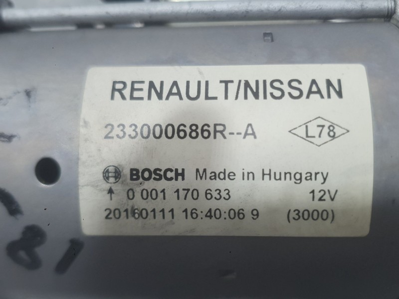 Recambio de motor arranque para renault megane iv hatchback (b9a/m/n_) 1.6 dci 130 (b9a4) referencia OEM IAM 233000686R 23300918
