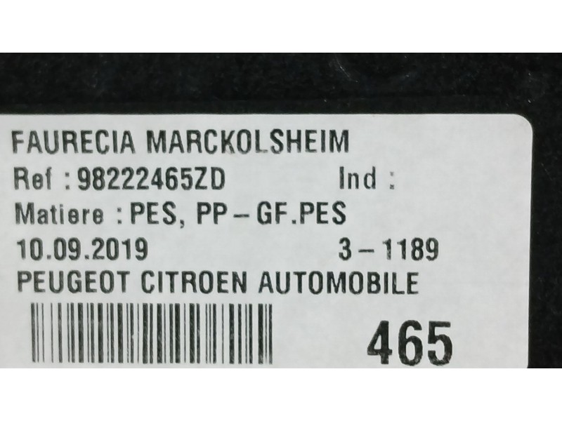 Recambio de bandeja trasera para peugeot 308 ii (lb_, lp_, lw_, lh_, l3_) 1.2 thp 130 referencia OEM IAM 96776417ZD  