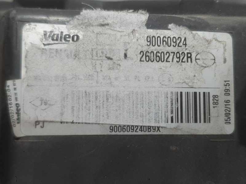 Recambio de faro izquierdo para renault megane iv hatchback (b9a/m/n_) 1.6 dci 130 (b9a4) referencia OEM IAM 260607505R  