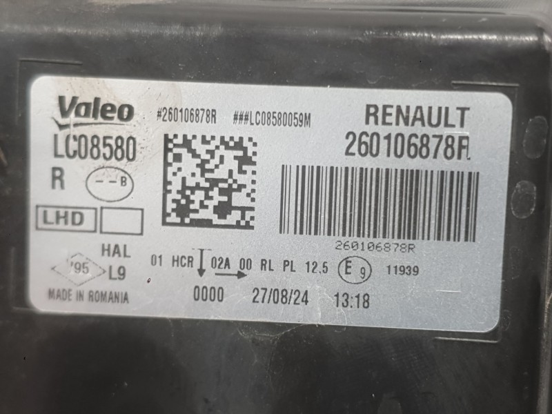Recambio de faro derecho para renault megane iv hatchback (b9a/m/n_) 1.6 dci 130 (b9a4) referencia OEM IAM 260106878R  