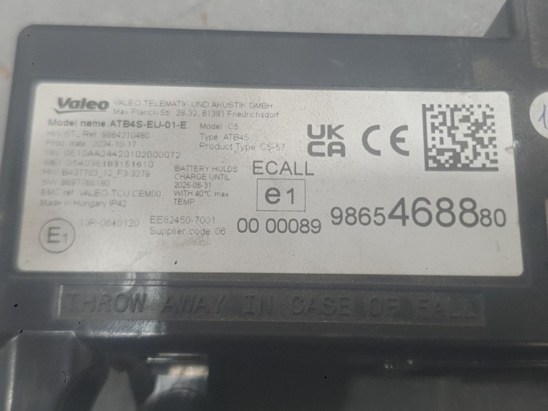 Recambio de modulo electronico para peugeot expert furgoneta (v_) 1.5 bluehdi 120 referencia OEM IAM   