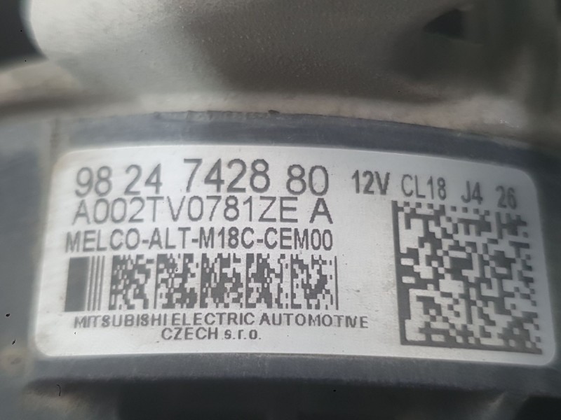 Recambio de alternador para peugeot expert furgoneta (v_) 1.5 bluehdi 120 referencia OEM IAM 9827171980 1686437880 