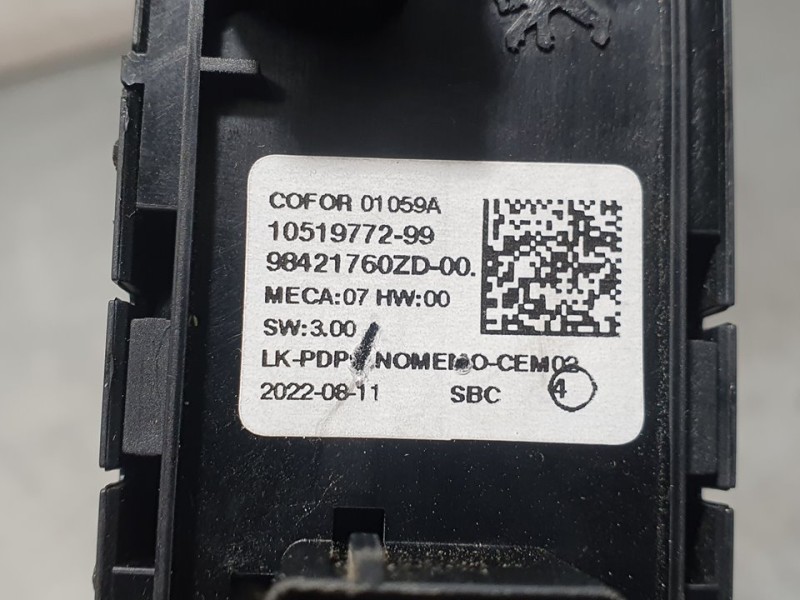 Recambio de mando elevalunas delantero izquierdo para citroën c4 feel pack referencia OEM IAM 98421760ZD 1051977299 