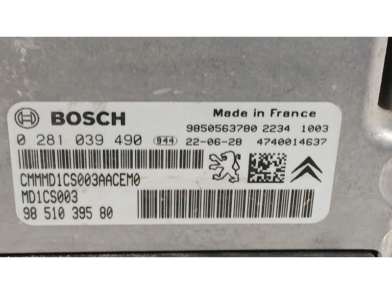 Recambio de centralita motor uce para fiat scudo furgoneta 1.5 multijet 120 (506) referencia OEM IAM   