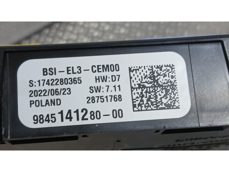 Recambio de caja reles / fusibles para fiat scudo furgoneta 1.5 multijet 120 (506) referencia OEM IAM 9810295780  
