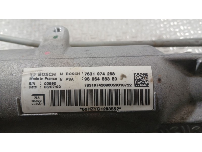 Recambio de cremallera direccion para fiat scudo furgoneta 1.5 multijet 120 (506) referencia OEM IAM 9806468380 6001080124. ASIS