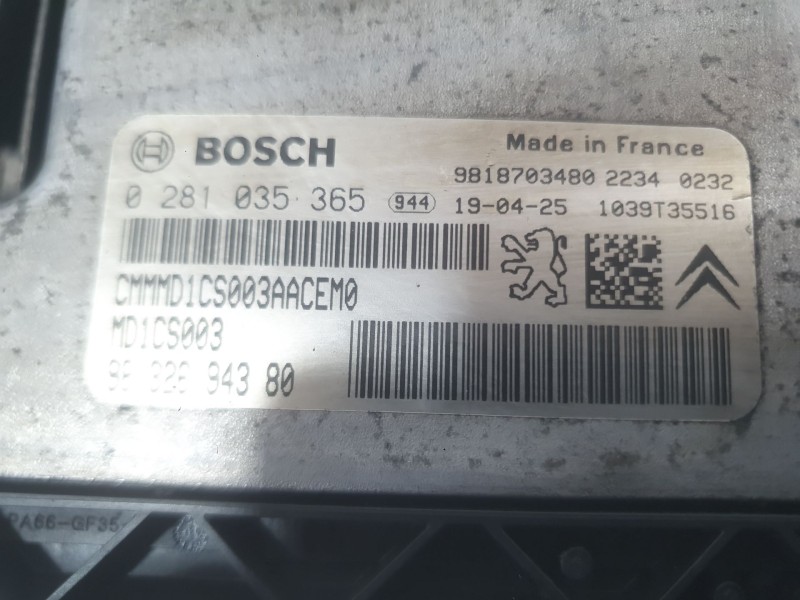 Recambio de centralita motor uce para peugeot 308 ii (lb_, lp_, lw_, lh_, l3_) 1.5 bluehdi 100 referencia OEM IAM 1636262280  