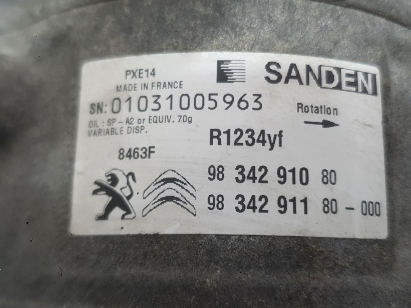 Recambio de compresor aire acondicionado para peugeot 308 ii (lb_, lp_, lw_, lh_, l3_) 1.5 bluehdi 100 referencia OEM IAM 981519