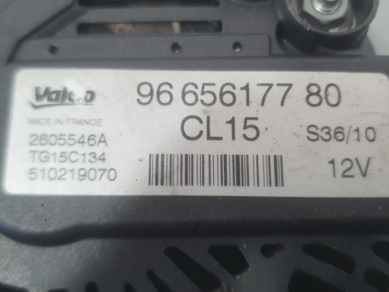 Recambio de alternador para peugeot 3008 i monospace (0u_) 1.6 hdi referencia OEM IAM 5705EY 5705NH 