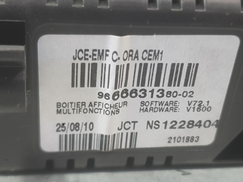 Recambio de pantalla multifuncion para peugeot 3008 i monospace (0u_) 1.6 hdi referencia OEM IAM 1607142880  