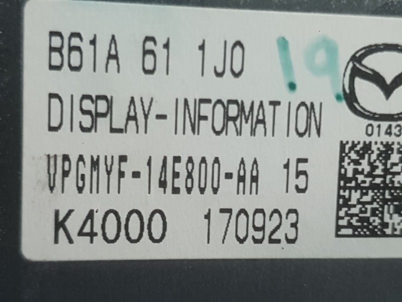 Recambio de sistema navegacion gps para mazda 3 lim. () black tech edition referencia OEM IAM BADE669C0D  