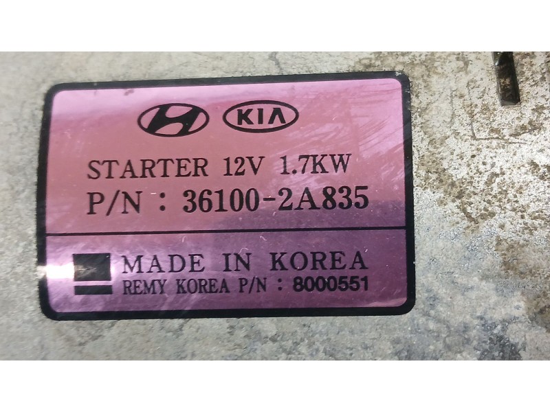 Recambio de motor arranque para kia sportage iii (sl) 1.7 crdi referencia OEM IAM 361002A830  