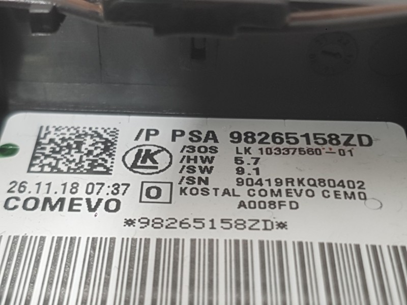 Recambio de mando luces y limpia para peugeot 3008 ii suv (mc_, mr_, mj_, m4_) 1.5 bluehdi 130 referencia OEM IAM 98312537ZD  