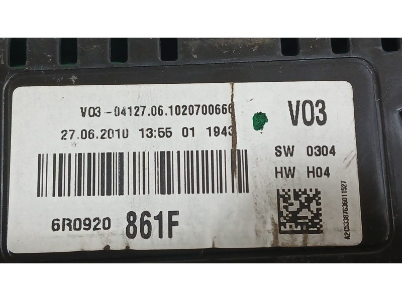 Recambio de cuadro instrumentos para volkswagen polo v (6r1, 6c1) 1.6 tdi referencia OEM IAM 6R0920861K  