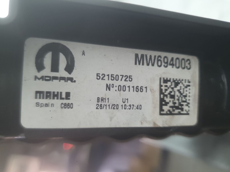 Recambio de radiador agua para fiat 500e (332_) elektro 3+1 (fa1) referencia OEM IAM 52150725  