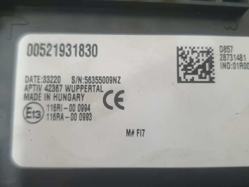 Recambio de caja reles / fusibles para fiat 500e (332_) elektro 3+1 (fa1) referencia OEM IAM   