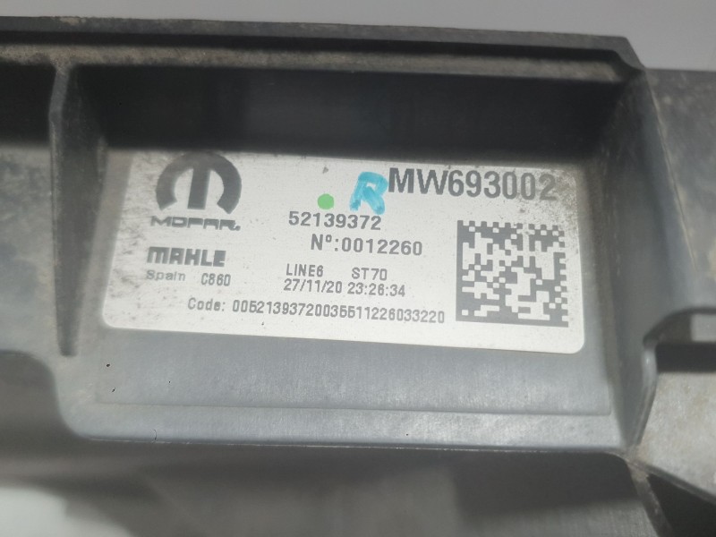 Recambio de electroventilador para fiat 500e (332_) elektro 3+1 (fa1) referencia OEM IAM 52231201  