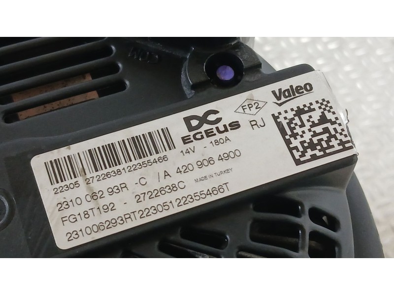 Recambio de alternador para renault express furgón/monospace 1.5 blue dci 75 (f6aa) referencia OEM IAM 231009123R 231005933R 