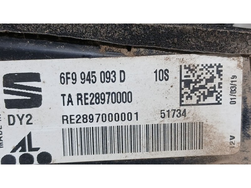 Recambio de piloto trasero izquierdo interior para seat arona style edition referencia OEM IAM 6F9945093D  INTERIOR