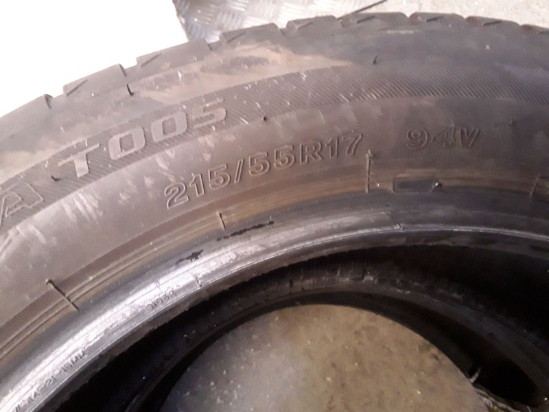 Recambio de neumatico pareja para neumaticos reutilizados - referencia OEM IAM 215551794V BRIDGESTONE 215/55/17/94V