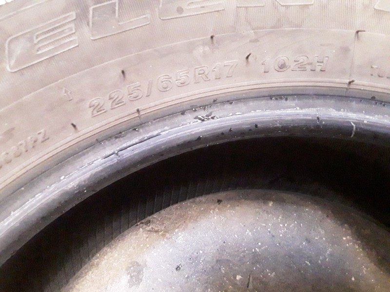 Recambio de neumatico pareja para neumaticos reutilizados - referencia OEM IAM 2256517102H BRIDGESTONE 225/65/17/102H