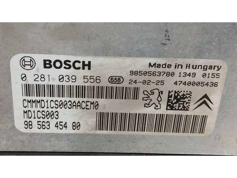 Recambio de centralita motor uce para ds ds 7 crossback (j4_, jr_, jc_) 1.5 bluehdi 130 (jcyhzj, jcyhzr) referencia OEM IAM 1693
