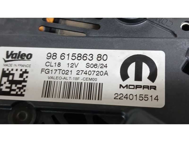 Recambio de alternador para ds ds 7 crossback (j4_, jr_, jc_) 1.5 bluehdi 130 (jcyhzj, jcyhzr) referencia OEM IAM 9827171980 168