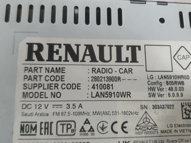 Recambio de sistema navegacion gps para dacia sandero iii 1.0 tce 90 referencia OEM IAM   